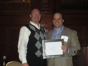 Jim Boyle presents Brad Molotsky with the 2012 Outstanding Landlord Award for Brandywine Realty Trust