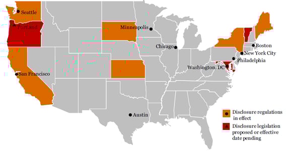 Current and Pending State/Municipal Building Energy Disclosure Laws (Commercial and Multi-family) Sources: PwC, Ceres, Buildingrating.org