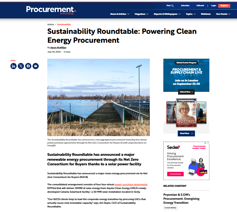 Procurement Magazine: SR Inc: Powering Clean Energy Procurement