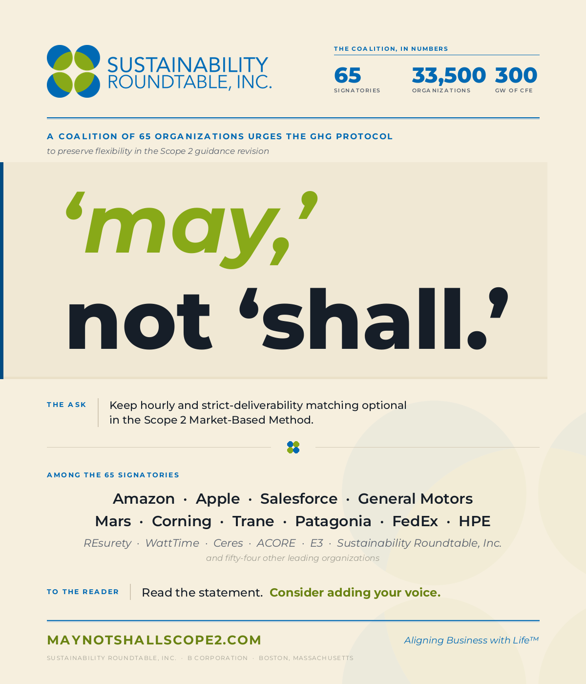 SR Inc is Proud to Join a Global Call to the GHG Protocol